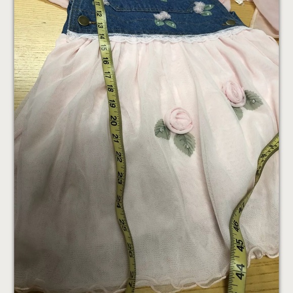 JM original, girl dress, pink and jean, size 8.: - Picture 4 of 8